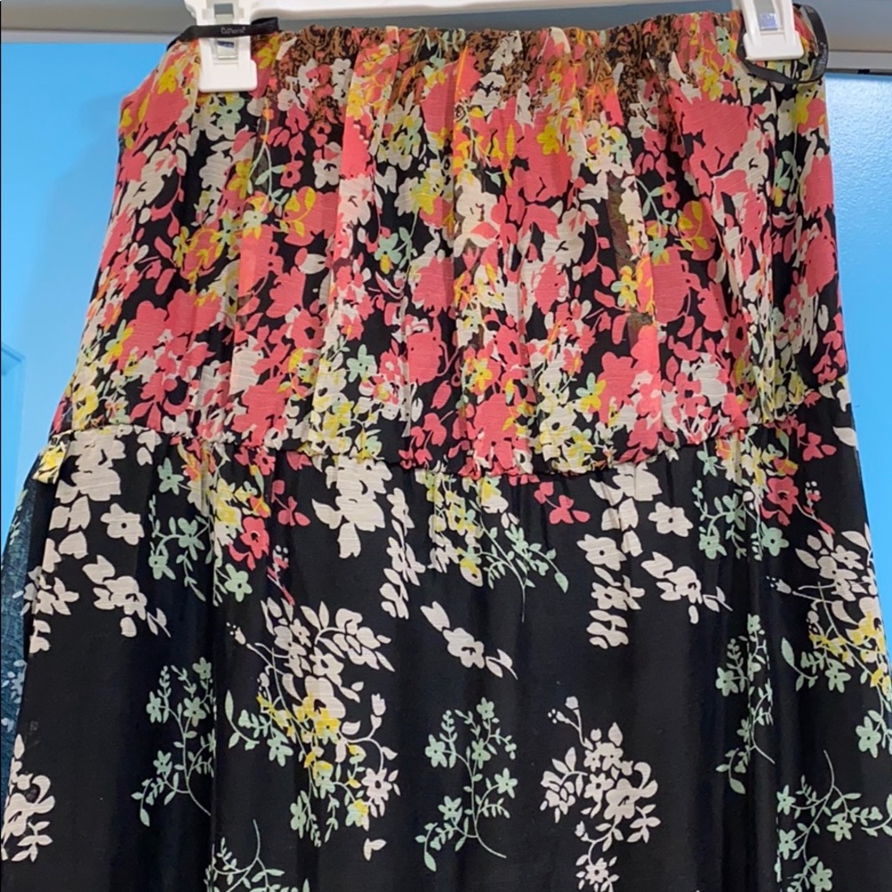 Papaya small chiffon tube maxi dress